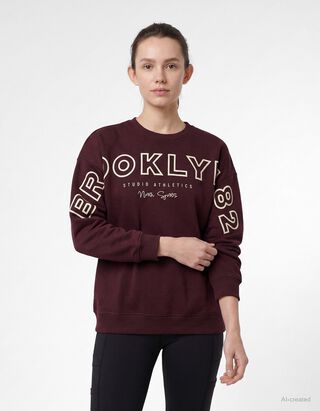 Sweatshirt - Baumwoll-Mix - Lila