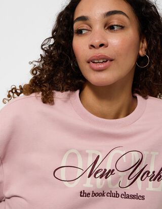 Sweatshirt - Ballon&auml;rmel - Rosa