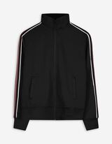 Sweatjacke - Galonstreifen - schwarz