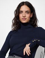 Maglione - Collo dolcevita - blu scuro