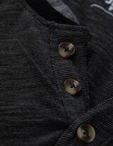 Tričko s dlouhým rukávem - Dvouvrstvý vzhled - tmave seda