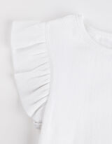 T-Shirt - Ärmel mit Volants