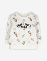 Set aus Sweatshirt und Hose - Allover-Print - weiß