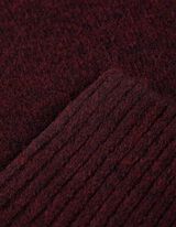 Sweter z dzianiny - Mockneck - ciemny lila