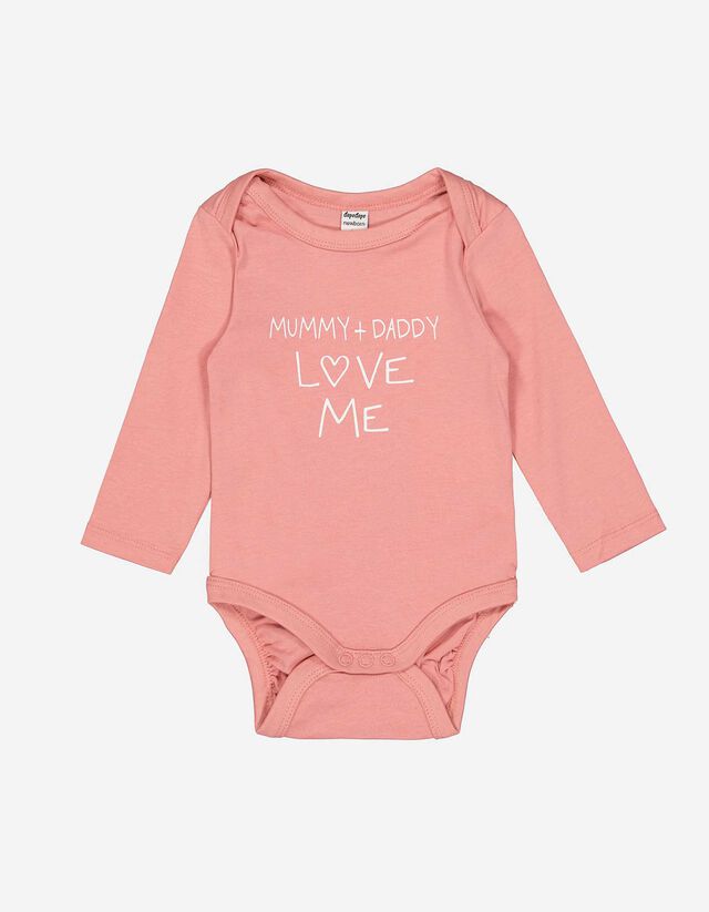 Body manica lunga - Stampa - rosa