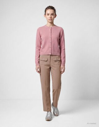 Hose - Slim Fit - Braun