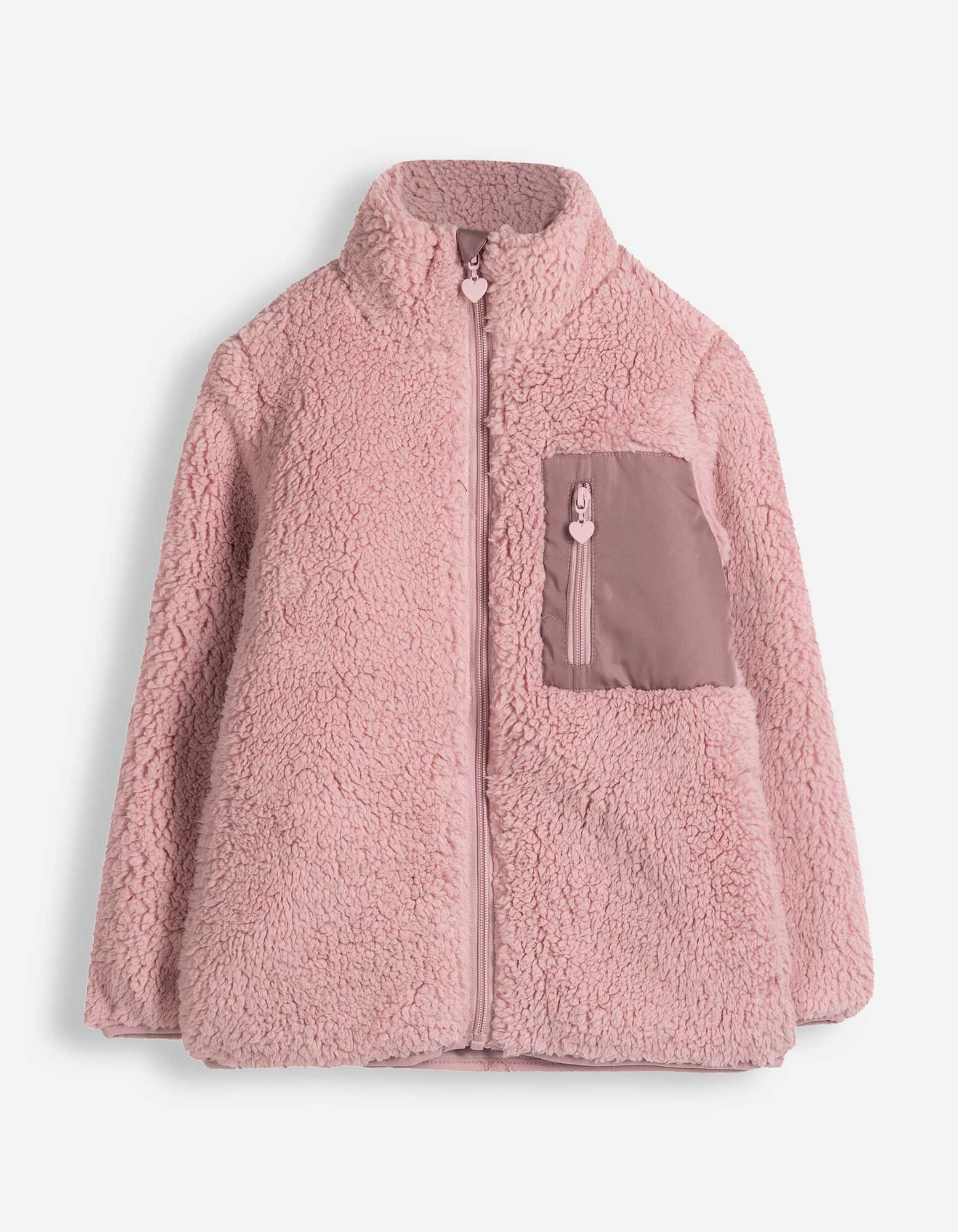 Fleecejacke - Pl&uuml;sch - Rosa