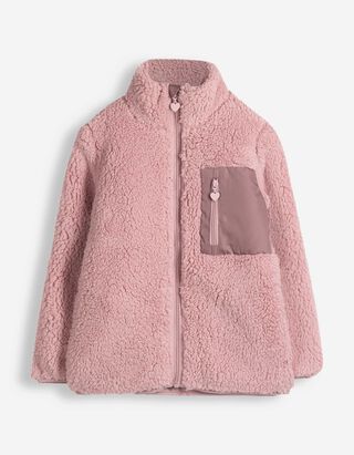 Fleecejacke - Pl&uuml;sch - Rosa