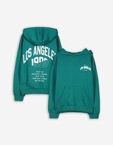 Hoodie - Print op rug - groen
