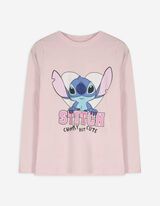 Langarmshirt - Lilo & Stitch - rosa