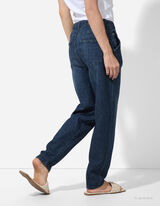 Jeans - Bundfalte - dunkelblau