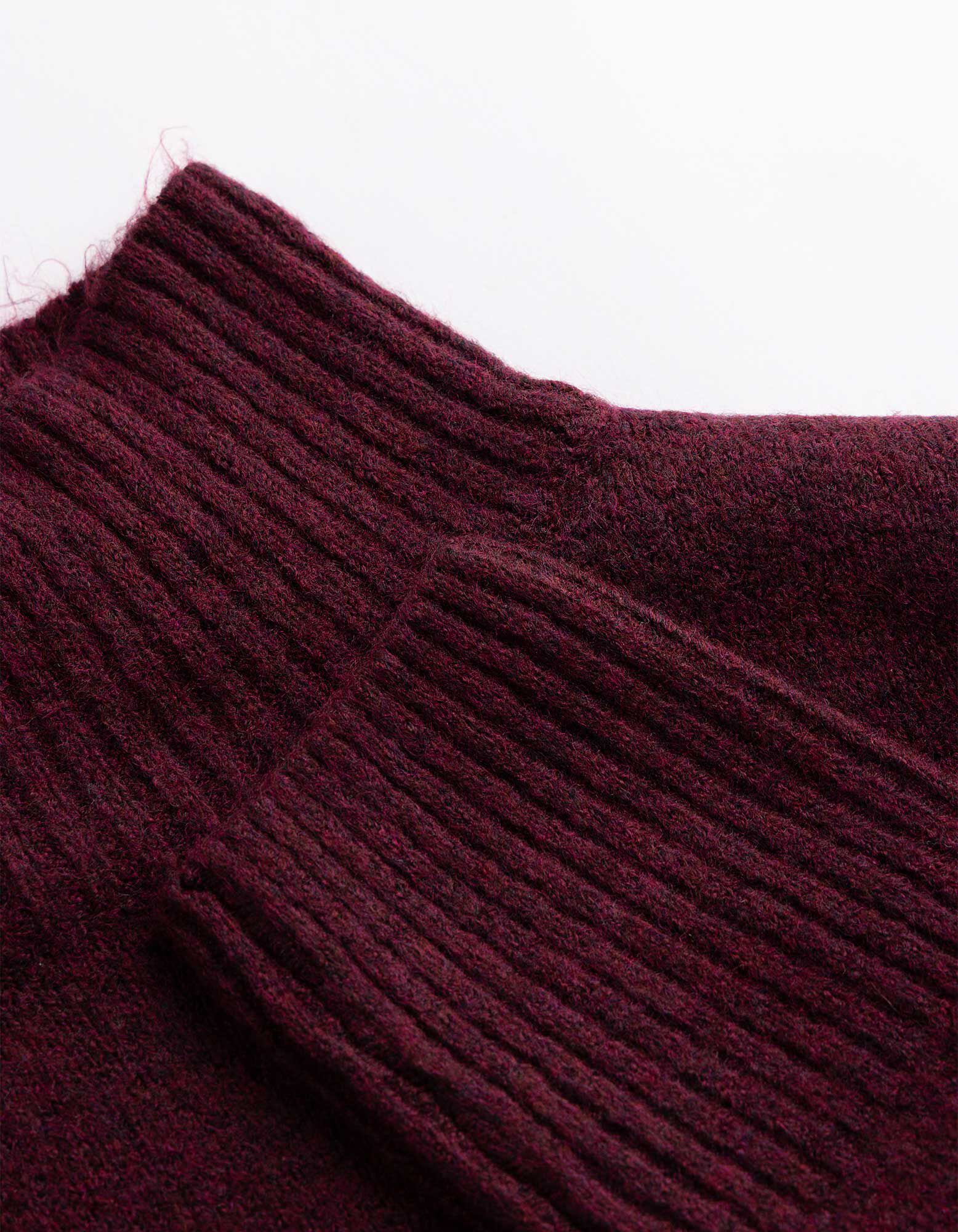 Pleten&yacute; sveter - Mockneck - Fialkov&aacute;