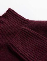 Pleten&yacute; sveter - Mockneck - Fialkov&aacute;