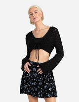 Bolero - Perforált kötött - fekete