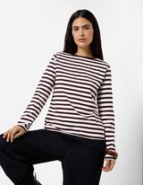 Maglia a manica lunga - Righe - Viola