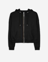 Felpa aperta - Oversized Fit - nero