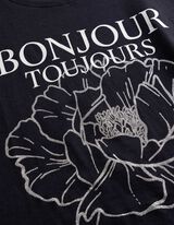 T-Shirt - Glitzerprint - Dunkelblau