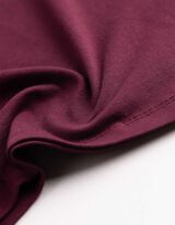 Langarmshirt - einfarbig - Dunkelrot