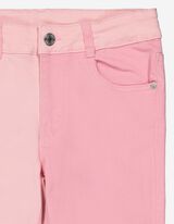 Jeans - Fondo gamba a coste - rosa