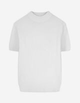 Camicia in maglia - Collo alla coreana - bianco