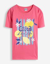 T-Shirt - Glitzerprint - pink