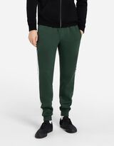 spodnie joggingowe - troczek na dole - zielony