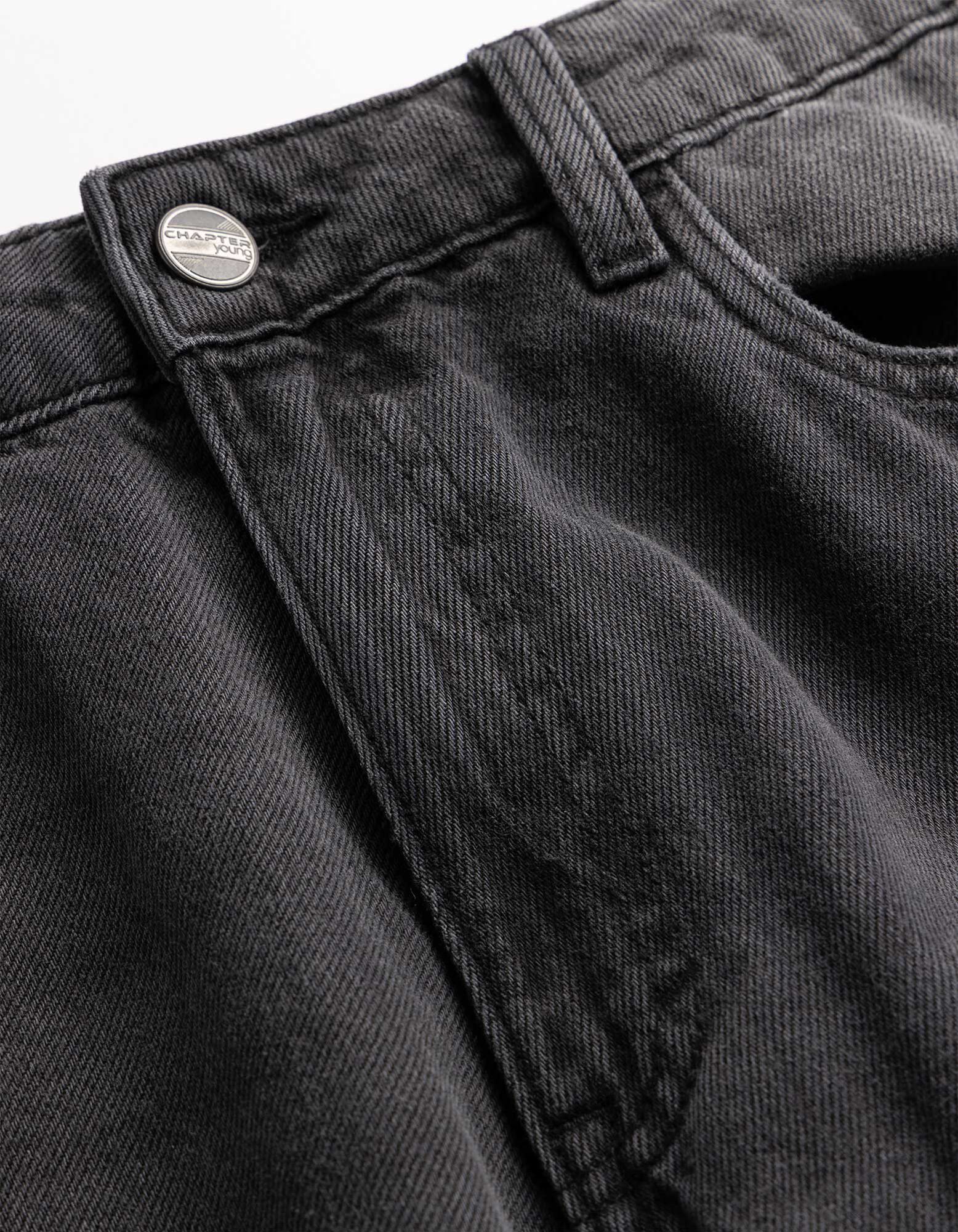 Jeans hlače - Kroj Baggy Fit - crna