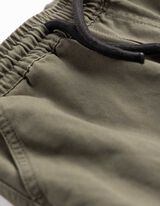 Jogpants - Aufgesetze Taschen - Khaki