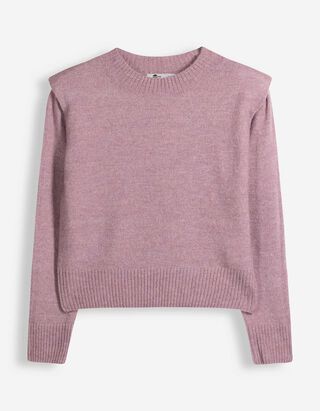 Trui - Oversized schouders - Bessenrood