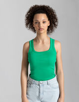 Top - Structură cu nervuri - Verde