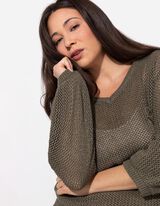 sweter - Mieszanka bawełny - ciemny zielony