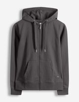 Sweatjacke - Kapuze mit Tunnelzug - dunkelgrau