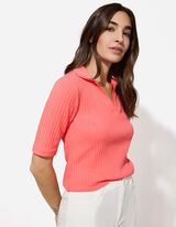 Poloshirt - Katoenmix - lichtrood