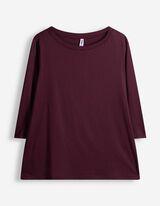 Langarmshirt - Dreiviertel&auml;rmel - Lila
