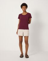 T-Shirt - Stretchanteil - Lila