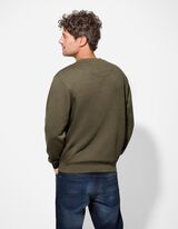 Sweatshirt - Ronde hals - donkergroen