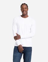 T-shirt à manches longues - Encolure ronde - blanc