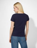 T-Shirt - Stretchanteil - dunkelblau