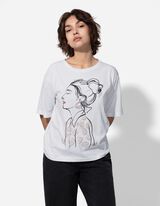 T-shirt - Broderies - blanc