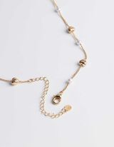 Řet&iacute;zek  - Ozdobn&eacute; perličky - zlata