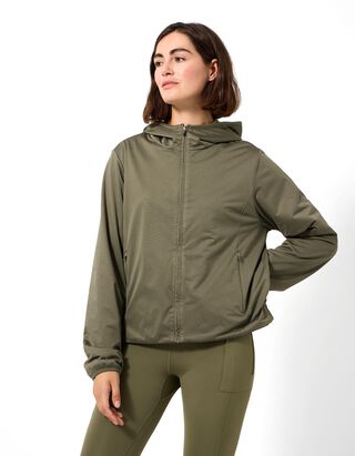 Omkeerbare jas - wandelen - Lichtgroen