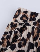 culotte  hlače - Leopardski vzorec - belo