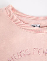 Meleg&iacute;tőfelső - H&iacute;mz&eacute;sekkel - rozsaszin