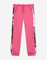 Jogginghose - Paillettenbesatz - pink