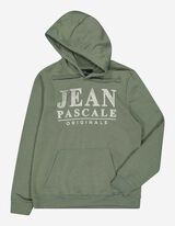 Felpa con cappuccio - Stampa frontale - verde scuro