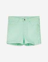 Pantaloncini - Risvolti fissi sul fondo gamba - verde chiaro