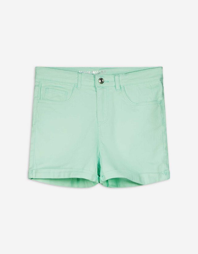 Pantaloncini - Risvolti fissi sul fondo gamba - verde chiaro