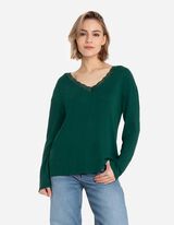 Marškinėliai ilgomis rankovėmis - LENZING™ ECOVERO™ - tamsiai zalias