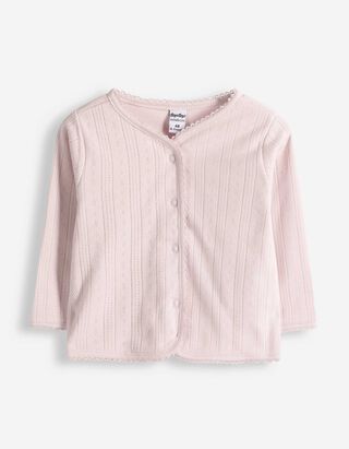 Cardigan - Pointelle - rosa