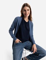 Dlhý kardigán - LENZING™ ECOVERO™ - svetlomodra